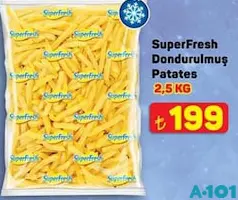 SUPERFRESH DONDURULMUŞ PATATES 2,5 KG